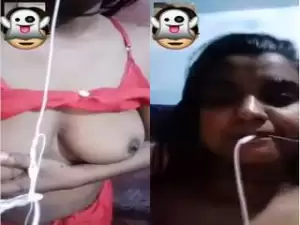 Today Exclusive –Cute Bangla Girl Showing Her Boobs and Pussy On Video Call