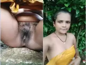 Today Exclusive- Horny Desi Bhabhi OutDoor Bathing Part 2