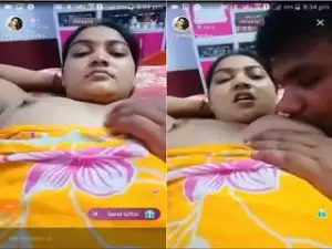 Today Exclusive- Sexy Desi Bhabhi Boobs Sucking By Hubby
