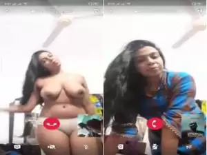 Today Exclusive- Sexy Lankan Girl Showing Her Boobs And Pussy On Video Call Part 2