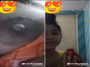 Today Exclusive- Cute Bangla Girl Showing Her Boobs