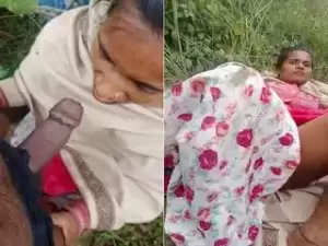 Today Exclusive- Desi Lover OutDoor Romance Blowjob and Pussy Licking