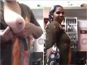 Today Exclusive- Mallu Bahbhi Showing Her boobs