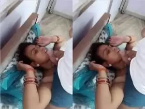 Today Exclusive- Desi Bhabhi Blowjob and Fucked