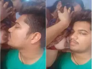 Today Exclusive- Shy Desi Girl Boob Sucking By Lover