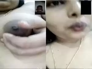 Today Exclusive- Horny Bhabhi Showing Her Boobs and Pussy On Video Call Part 2
