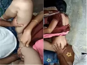 Today Exclusive- Desi Threesome Couple Fucking