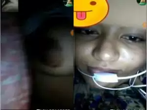 Today Exclusive- Cute Bangla Girl Showing Her Boobs and Pussy to Lover On Video Call part 4