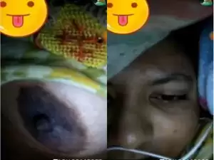Today Exclusive- Cute Bangla Girl Showing Her Boobs and Pussy to Lover On Video Call part 13