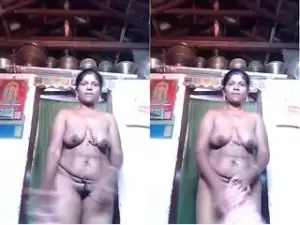 Today Exclusive- Village Bhabhi Strip her Cloths and Showing Her Nude Body Part 2