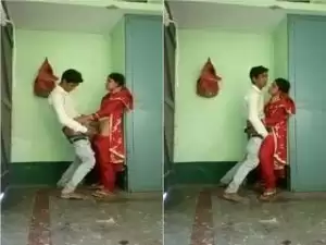 Today Exclusive- Desi Couple Standing Fucked Record In Hidden Cam