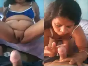 Today Exclusive- Desi Bhabhi Blowjob and Shows Pussy