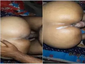 Today Exclusive- Desi Couple Fucking Hubby Cum On Her Ass