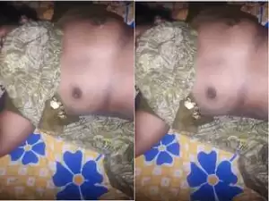 Today Exclusive- Sleeping Wife Boobs and Pussy Video Record By Hubby Part 1