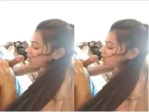 Today Exclusive – Cute Desi Girl Blowjob and Ridding Lover Dick