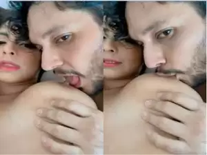 Today Exclusive – Cute Desi Girl Boobs Sucking By Lover Part 2