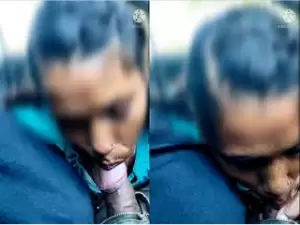 Today Exclusive – Desi Cheating Wife Sucking Lover Dick in Car