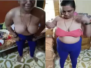 Today Exclusive –Tamil Bhabhi Wearing Cloths