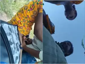 Today Exclusive –  Desi Mallu Girl Blowjob and Outdoor Fucked Part 2