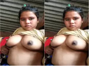 Today Exclusive – Cute Village Girl Shows her Big Boobs and Fingering Part 2