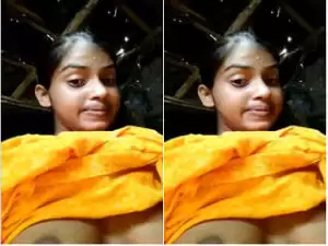 Today Exclusive – Cute Village Girl Shows Her Boobs and Pussy
