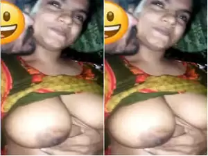 Today Exclusive – Sexy Desi Wife Boobs pressing and Fucked in Doggy Style