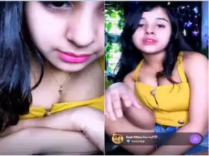 Today Exclusive – Cute Indian Girl Bad Alina  Shows Boobs and Pussy On Tango Show Part 4