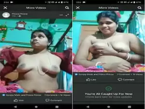 Today Exclusive – Sexy Bhabhi Shows her Boobs and Pussy