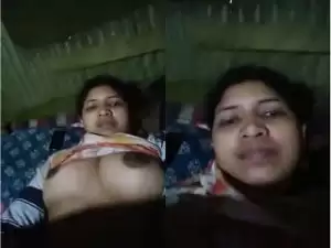 Today Exclusive –Super Horny Bangla Girl Shows Her Boobs and Fingering  Part 2