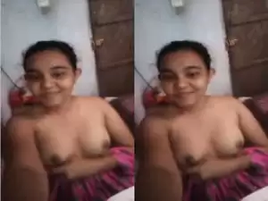 Today Exclusive – Cute Lankan Girl Shows her Boobs and Pussy Part 2