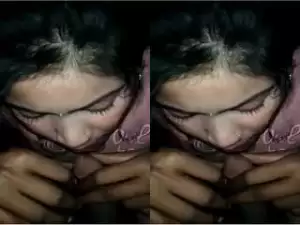 Today Exclusive – Sexy Desi Wife Blowjob and Ridding Lover Dick Part 1