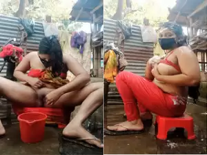 Today Exclusive -Sexy Figure Desi Girl Shows her Nude Body and Bathing Part 1