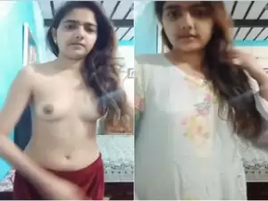 Today Exclusive -Cute Desi girl Shows her Boobs and Pussy Part 4