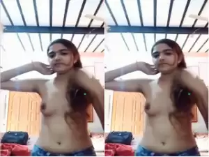 Today Exclusive -Cute Desi girl Shows her Boobs and Pussy Part 3