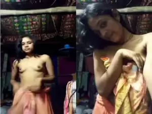 Today Exclusive -Cute Village Girl Shows her Boobs