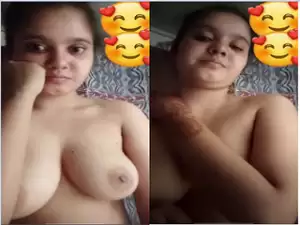 Today Exclusive -Hot  Desi Girl Shows her Boobs and Pussy Part 2