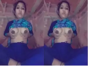 Today Exclusive -Cute Village Girl Shows her boobs and pussy Part 1