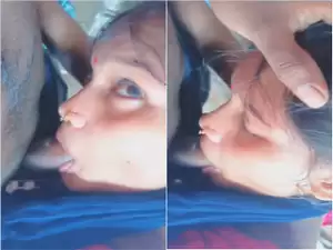 Today Exclusive-Desi Wife Give Blowjob part 2