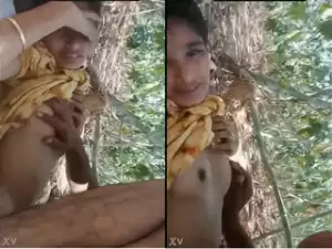 Today Exclusive- Desi Lover Outdoor Fucking