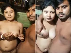 Today Exclusive- Sexy Desi Wife Boobs Pressing by Hubby