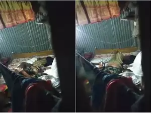 Today Exclusive- Desi Threesome Romance Record In Hidden Cam
