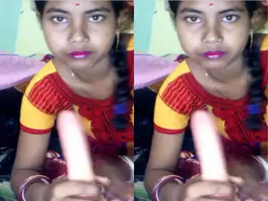 Today Exclusive- Horny Puja Boudi Enjoy With Dildo Part 2