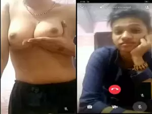 Today Exclusive- Cute Desi girl Shows Her Boobs on VC Part 3
