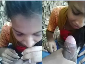 Today Exclusive-Sexy Lankan Girl Blowjob