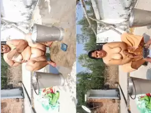 Today Exclusive- Horny Desi Bathing and Fucking part 2