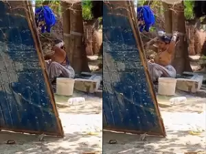 Today Exclusive-Bhabhi Bathing Record In Hidden Cam