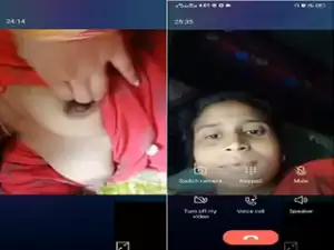 Today Exclusive-Desi Bhabhi Shows Her Boobs and Pussy On VC