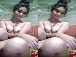 Today Exclusive-Cute Desi Girl Shows Her Nude Body On VC Part 2