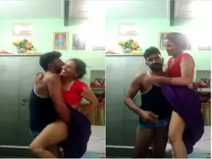 Exclusive-Desi Couple Standing Fuck