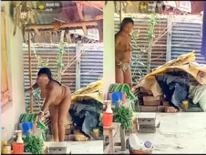 Today Exclusive- Desi Village Bhabhi Nude Video Record By Hidden Cam